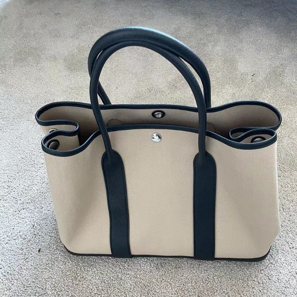 Hermes | Bags | Authentic Hermes Garden Party 3 Handbag Tote  Authentic HERMES Garden party 30 Handbag Tote Bag Toile H/Buffel skipper Leather